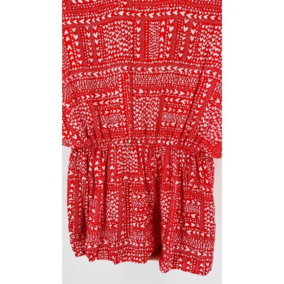 Victoria's Secret Heart Kimono Robe One Size Red White Hearts - Picture 7 of 8